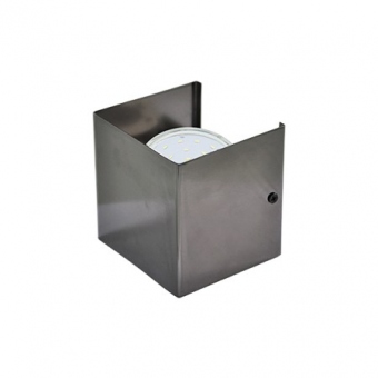 Ecola GX53-N51 светильник настенный бра прямоугольный черный хром 1* GX53 100х100х90 (1 из цв. уп. по 2), FBN51FECB