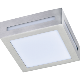 Ecola GX53 LED 3082W светильник накладной IP65 матовый Квадрат металл. 1*GX53 Cатин-хром 136x136x55, FS53SSECH