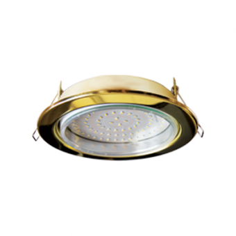 Ecola GX70-H5 светильник золото встр. без рефл. 53x151 (кd135), FG70H5ECB