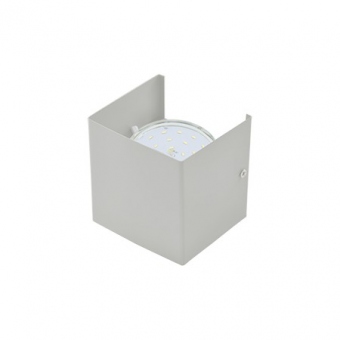 Ecola GX53-N51 светильник настенный бра прямоугольный серый 1* GX53 100х100х90 (1 из цв. уп. по 2), FYN51FECB