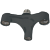 Ecola base Переходник с цоколя E27 на 3хE27 Широкий Черный, A7T37BEAY