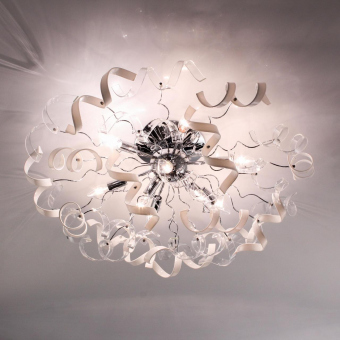 Citilux Рандом Хром+Прозр+Бел Светильник Люстра CL222191