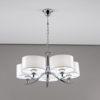 Citilux Эвита Хром+Белый Светильник Люстра CL466150