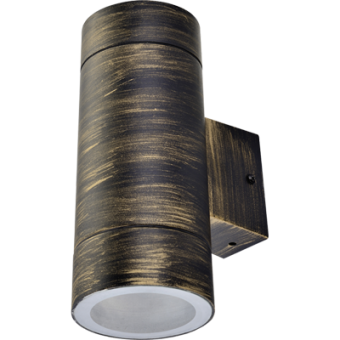 Ecola GX53 LED 8013A светильник накладной IP65 прозрачный Цилиндр металл. 2*GX53 Черненая бронза 205x140x90, FN53C2ECH