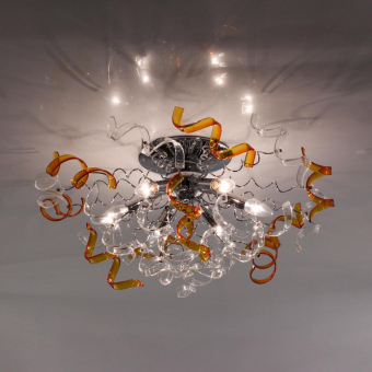 Citilux Рандом Хром+Прозр+Янт Светильник Люстра CL222162