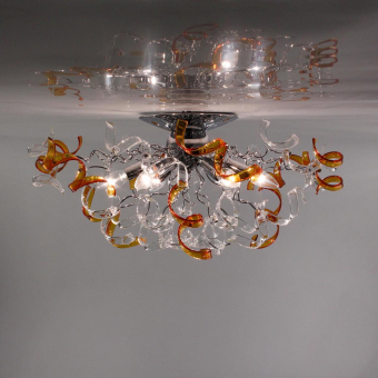 Citilux Рандом Хром+Прозр+Янт Светильник Люстра CL222162