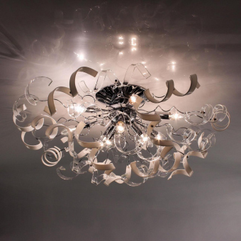 Citilux Рандом Хром+Прозр+Бел Светильник Люстра CL222191