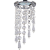 Ecola MR16 CR1001 GU5.3 Glass Стекло Круг с продолговатыми хруст. на подвесе "под скос" Прозрачный / Хром 84x210, FA16RVECB