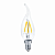 Ecola candle LED 5,0W 220V E14 2700K 360° filament прозрачная нитевидная свеча на ветру (Ra 80, 100 Lm/W) 125х37, N4YW50ELC