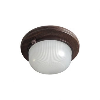 Ecola GX53 LED НБО-03-60-021 светильник Круг накладной IP65 дерево Орех 1*GX53 матовый 220х84, TP53R2ECA