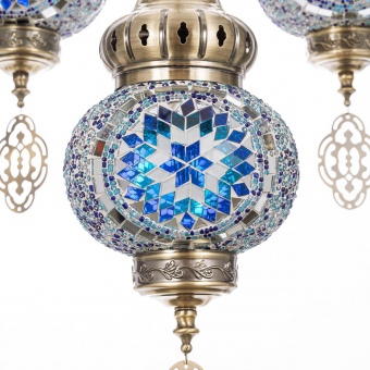 Citilux  Каир Мозаика Синяя Люстра CL419166